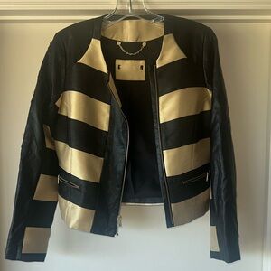 Chico's Black and Gold Striped Blazer